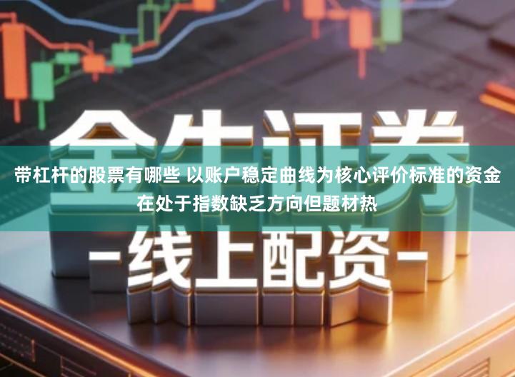 带杠杆的股票有哪些 以账户稳定曲线为核心评价标准的资金在处于指数缺乏方向但题材热